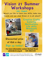 Vision 21 Summer Workshops
